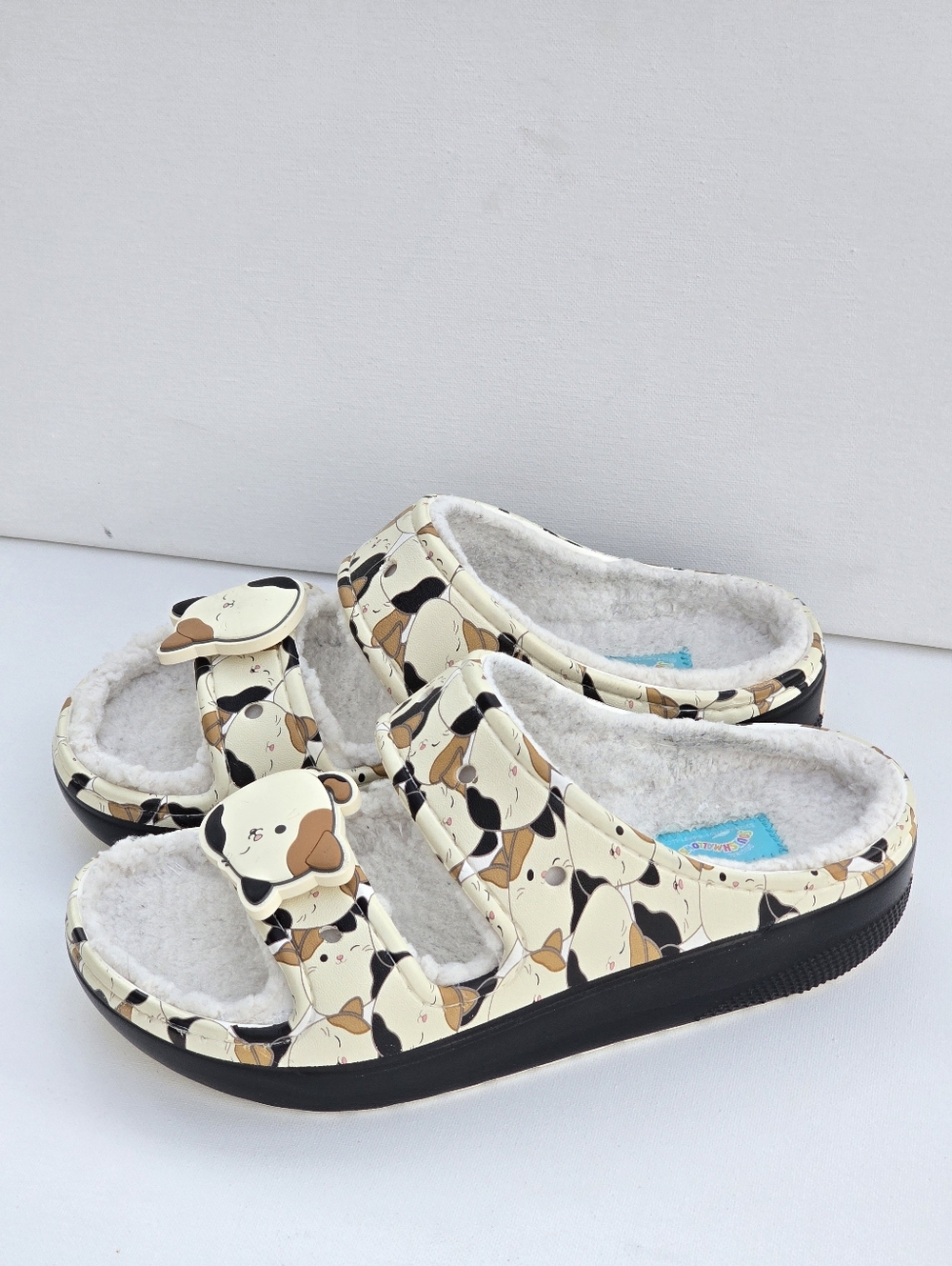 Unisex CROCS Squishmallows CAM Faux Fur Lined Cozy Sandals M-4/ W-6 Slide On EUC